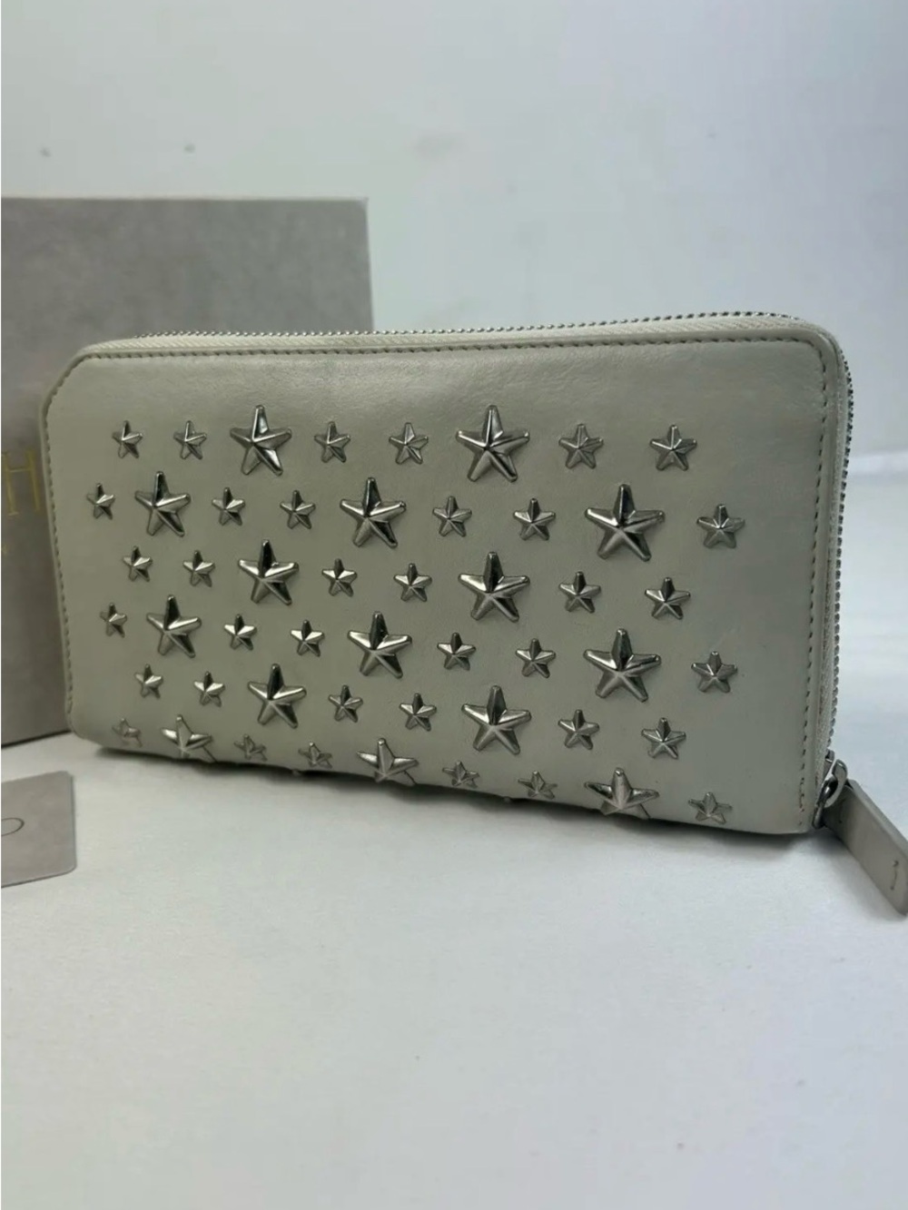 Jimmy choo Zip Around Wallet - Light Gray